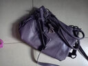 北狐中老年女包大容量包軟皮單肩手提包牛皮流蘇新款歐美時(shí)尚媽媽包百 紫色 曬單實(shí)拍圖