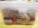 茶花收纳箱小号透明整理箱塑料储物箱手提带盖零食化妆品首饰收纳盒 混色(8.5L)2只 实拍图