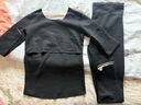 婧麒孕婦保暖內(nèi)衣上衣秋衣秋褲套裝月子服加絨秋冬產(chǎn)后哺乳睡衣女 黑色套裝 L 曬單實拍圖