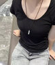 中國黃金（CHINA GOLD）和田玉吊墜男女款竹節項鏈玉石掛墜情人節實(shí)用生日禮物送女友媽媽 今/次日達*和田玉竹節項鏈【玉珠+黑繩】 曬單實(shí)拍圖