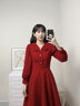 塞德勒敬酒服新娘2025新款秋季平時(shí)可穿高貴小個(gè)子紅色結婚晚禮服裙 酒紅色  XL 曬單實(shí)拍圖