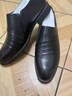 老爺車(chē)男士皮鞋真皮休閑皮鞋男青中年爸爸鞋一腳蹬軟皮男鞋正裝德比鞋男 LYCL3728黑色 42 曬單實(shí)拍圖