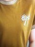 彩羊恒源祥圓領(lǐng)冰絲短袖t恤女短款夏裝2023新款薄款針織上衣衫 銅黃 L 【105-120斤】 曬單實(shí)拍圖