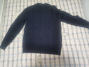 Navigare意大利小帆船親膚絨針織衫男士秋冬絞花時(shí)尚毛衣保暖通勤打底衫男 海軍藍 L 碼 曬單實(shí)拍圖