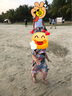 泡泡橙（BUBBLE ORANGE）沙灘親子裝旅游度假母女母子一家三口四口套裝連衣裙夏裝短袖海邊 字母款沙灘親子裝 媽媽裙子2XL碼/建議125-135斤 曬單實拍圖