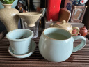 雅瓷汝窑同心杯陶瓷茶杯带盖过滤茶水分离汝瓷办公杯天青色开片可养 实拍图