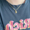 中國(guó)黃金CHINA GOLD愛心黃金項(xiàng)鏈女足金海豚吊墜七夕情人節(jié)禮物送女友老婆生日實(shí)用 足金海豚愛心吊墜+贈(zèng)925鏈 曬單實(shí)拍圖