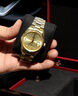 Balco瑞士金鉆表馬年鍍24K黃金鉆石大金勞男士輕奢年貨送禮全自動(dòng)機械 間金色 曬單實(shí)拍圖