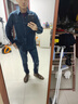 十如仕襯衫男春秋季法蘭絨厚款男士休閑時尚簡約方領(lǐng)襯衣 CS16 海軍藍(lán) XL 曬單實(shí)拍圖