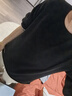 MO&Co.毛衣針織衫含醋酸羊絨綿羊毛假兩件寬松正肩上衣摩安珂 黑色 M 165 曬單實(shí)拍圖