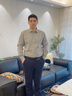 Scofield【新疆棉】男裝24年秋季新款長(cháng)袖商務(wù)休閑全棉多色襯衫 綠色 2XL (185) 曬單實(shí)拍圖
