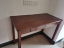 柏帝奇全實(shí)木書(shū)桌家用臥室簡(jiǎn)約辦公桌電腦桌小戶(hù)型家用學(xué)生學(xué)習桌寫(xiě)字桌 優(yōu)木好材-現貨-胡桃色實(shí)木單桌 100寬50深75高【2個(gè)抽屜】 曬單實(shí)拍圖