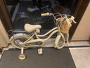 鳳凰（Phoenix）兒童自行車(chē)兒童單車(chē)6-10歲小孩自行車(chē)3-6歲兒童腳踏車(chē)女孩自行車(chē) 14寸奶昔白丨編織車(chē)筐+后座+禮包 曬單實(shí)拍圖
