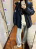乖米豆棉服女2025新款韓系寬松工裝棉襖冬季加厚派克服棉衣情侶外套 藏藍(lán)色 M 【110-125斤】 曬單實(shí)拍圖