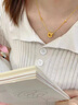 中國黃金（CHINA GOLD）環(huán)環(huán)相扣足金項鏈女雙環(huán)黃金套鏈鎖老婆生日禮物中秋節禮物送女友 約5.9g 環(huán)環(huán)相扣項鏈 曬單實(shí)拍圖