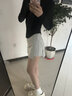 凡小如運(yùn)動半身裙女夏季新款高腰顯瘦辣妹裙褲小個子防走光包臀裙短裙子 灰色 M 【建議90-100斤】 曬單實(shí)拍圖