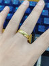 歐顏（OYshipin）黃金戒指999足金情侶戒指一對男女開口對戒結(jié)婚戒生日送女友 Forever男款重約4.39g 曬單實(shí)拍圖