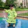 smally兒童雨衣女童幼兒園寶寶全身防水雨衣卡通恐龍雨衣男童小學(xué)生雨披 果綠動(dòng)感恐龍 S（建議身高80-95cm） 曬單實(shí)拍圖