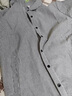 皮爾卡丹（pierre cardin）純棉條紋襯衫女長袖春秋裝新款中長款上衣遮肉寬松大尺碼襯衣 LMR 66805 藍色 XL 建議115-125斤 曬單實拍圖