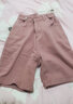 歐貝汐五分牛仔短褲女辣妹夏季2023新款薄款寬松高腰直筒闊腿中褲子潮 臟粉色 M 曬單實(shí)拍圖