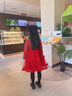 安妮優(yōu)兒女童漢服冬款拜年服女寶中國風(fēng)2025新款古裝過年冬季兒童新年唐裝 紅色披風(fēng) 150 曬單實(shí)拍圖