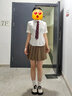 妙奕嘉jk制服套裝裙子百褶裙基礎款學院風女裝夏季半身裙女裙子2025新款 學院風襯衫+領帶+卡其百褶裙 L 曬單實拍圖