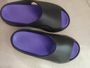利達妮踩屎感拖鞋男士夏季外穿室內家居家用洗澡厚底防滑防臭運動(dòng)涼拖鞋 黑紫【潮人炸街】 40-41 【適合39-40】 曬單實(shí)拍圖