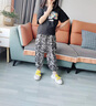 G.DUCKKIDS小黃鴨男童防蚊韓系褲薄款兒童冰絲抖抖褲夏季女寶寶燈籠褲小童褲 Bo防蚊褲-黑色 90 c.m 曬單實(shí)拍圖