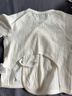 babylove新生兒半背衣和尚服秋季純棉提花嬰兒上衣寶寶家居服睡衣星月棉毛 奶白色 52 曬單實(shí)拍圖