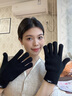 李寧騎行手套冬季男女士保暖棉毛線針織加絨黑手套觸屏防寒電動(dòng)車 曬單實(shí)拍圖