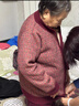 中老年女裝秋冬外套奶奶裝加絨加厚開(kāi)衫外衣60歲70保暖衣服媽媽裝 藍(lán)色 2XL 建議105-120斤 曬單實(shí)拍圖