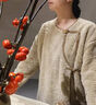 朵朵·可可24秋冬季新款加厚珊瑚絨新中式寬松長袖家居服睡衣女套裝 淺杏 M (160) 曬單實(shí)拍圖