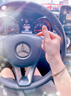 逢君 奔馳改裝GLC260L內飾升級300新C180鑲鉆車(chē)內裝飾品E級方向盤(pán)標貼 方向盤(pán)標裝飾(15-21款) 水晶銀 曬單實(shí)拍圖