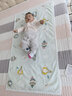夏娃貝比（evebaby）嬰兒涼席隔尿墊新生兒童苧麻席子夏季透氣防水寶寶幼兒園午睡涼墊 飛上云端 110*60 曬單實(shí)拍圖
