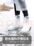 欣沁雨鞋套成人防雨鞋防滑加厚耐磨便携式雨靴磨砂白 S(35-36) 实拍图