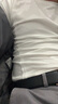 簡束（JOONSVIP）緊身短袖T恤男前短后長純色棉質(zhì)打底衫夏季圓領(lǐng)男士反穿半袖體恤 白色 L （118-130斤左右修身型） 曬單實拍圖
