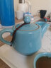 連山閣 汝窯過(guò)濾茶壺單壺帶內網(wǎng)膽大號容量功夫茶具開(kāi)片陶瓷紅茶泡茶器 藍色汝窯過(guò)濾茶壺410ml一壺四杯 曬單實(shí)拍圖