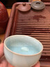 容山堂婁根旺大師天青汝窯主人杯單杯品茗杯蓋碗汝瓷開片茶杯七夕禮物 婁根旺天青汝窯杯-靜心杯 曬單實拍圖