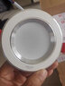 德力西（DELIXI）全鋁材 LED全鋁筒燈客廳吊頂天花燈嵌入孔燈洞燈大發(fā)光面筒燈810A 【4.5W暖白光】星空銀筒燈 曬單實拍圖