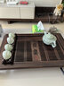 漢唐功夫茶盤(pán) 黑紫檀實(shí)木茶具泡茶套裝 家用客廳儲排水兩用式悠然茶托 單個(gè)悠然茶盤(pán)（配杯架） 長(cháng)53.4 寬32.4 高8.4 cm 曬單實(shí)拍圖