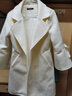 毛呢外套女中長(cháng)款小個(gè)子秋冬季外套女新款毛呢子大衣女式毛呢上衣 白色 S90-105斤 曬單實(shí)拍圖