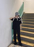 POUM冰絲褲男垂墜感cleanfit夏季薄款直筒褲子男黑色闊腿休閑褲 黑色 2XL 曬單實拍圖