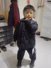 左西男童輕薄羽絨服襯衫三防秋冬款2025新款男冬裝兒童外套 黑色 120 曬單實(shí)拍圖