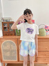 NICKYBABY女童運動短褲夏季2025新款女孩褲子網(wǎng)眼冰絲褲薄款兒童透氣速干褲 18441橘粉色 120 cm 曬單實拍圖