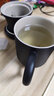 陸寶陸寶陶瓷茶水分離杯子家用喝水辦公室茶杯龍年新品風生水起杯 風生水起蓋杯 禪風黑 350ml 1只 曬單實拍圖