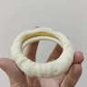 兩世歡遮手鐲神器古法黃金玉鐲防磕碰保護(hù)套手鐲保護(hù)腕彈力皮筋保護(hù)手繩 白色一對(duì) 曬單實(shí)拍圖