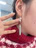 秦福炫純銀新中式流蘇長耳環女古風花朵耳墜設計民族風旗袍耳飾 七月蜀葵 曬單實拍圖
