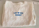 百圖betu女裝夏季新款T恤圓領(lǐng)鏤空設計立體字母短袖上衣女2404T22 米白 XS 曬單實(shí)拍圖