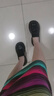 ZHR樂(lè)福鞋女經(jīng)典英倫風(fēng)粗跟單鞋女復(fù)古透氣軟底女皮鞋 JF67 黑色 35  曬單實(shí)拍圖