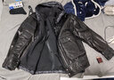 凱撒2026冬季新款油蠟牛皮連帽真皮羽絨服男脫卸牛皮皮衣男時(shí)尚外套潮 黑色 XL (175) (適合120-135斤) 曬單實(shí)拍圖